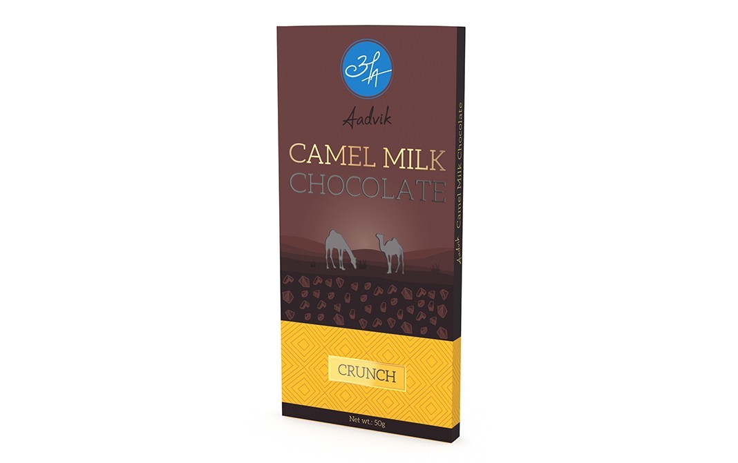 Aadvik Camel Milk Chocolate Crunch   Box  50 grams